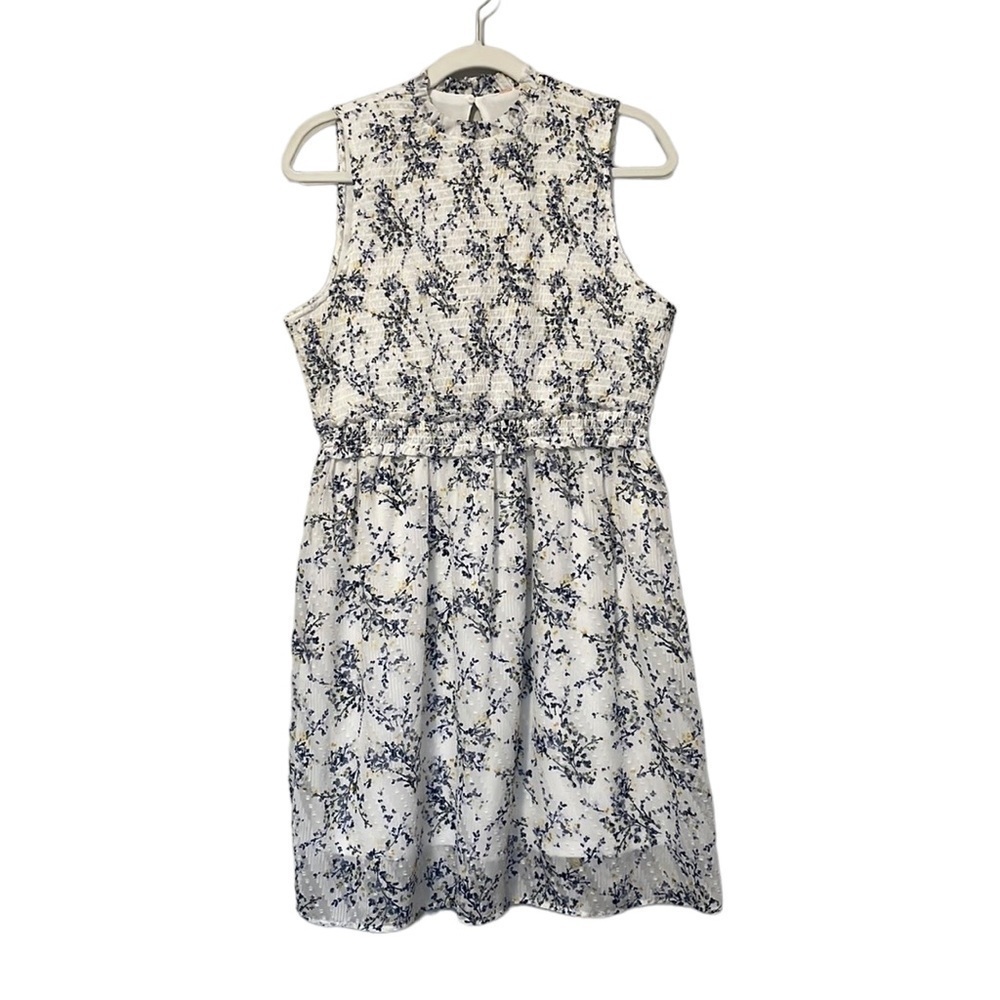 Floral Sleeveless Fit & Flare Dress Summer Casual Chic Cute Day Dress - Size Med - Picture 2 of 11